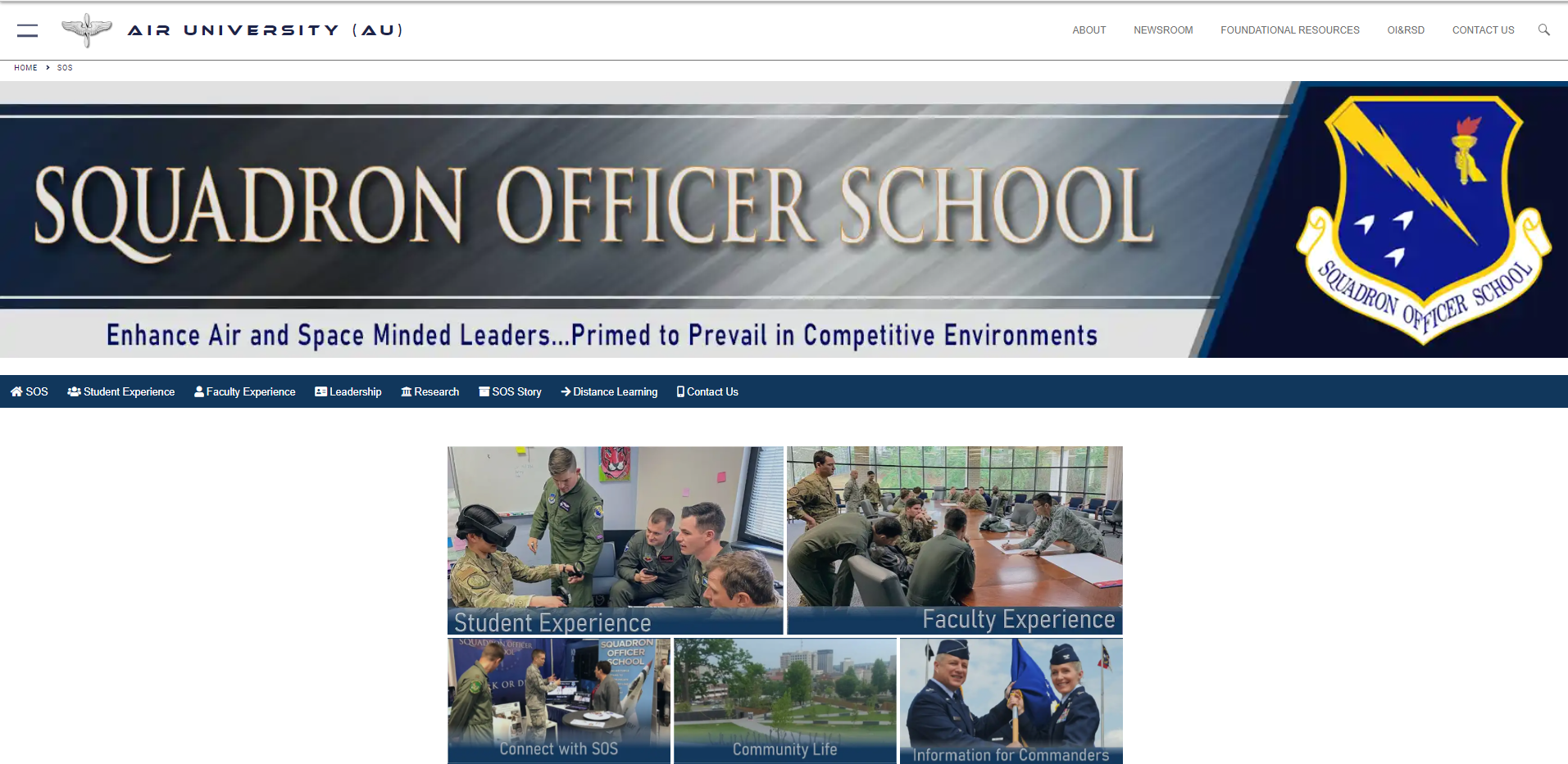 Picture of Squadron Officer School Website